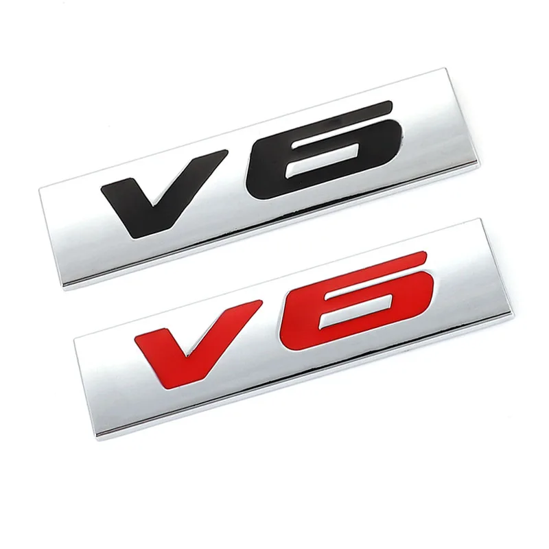 3D металлический V6 V8 эмблема наклейка на автомобиль переводная картинка для BMW Audi