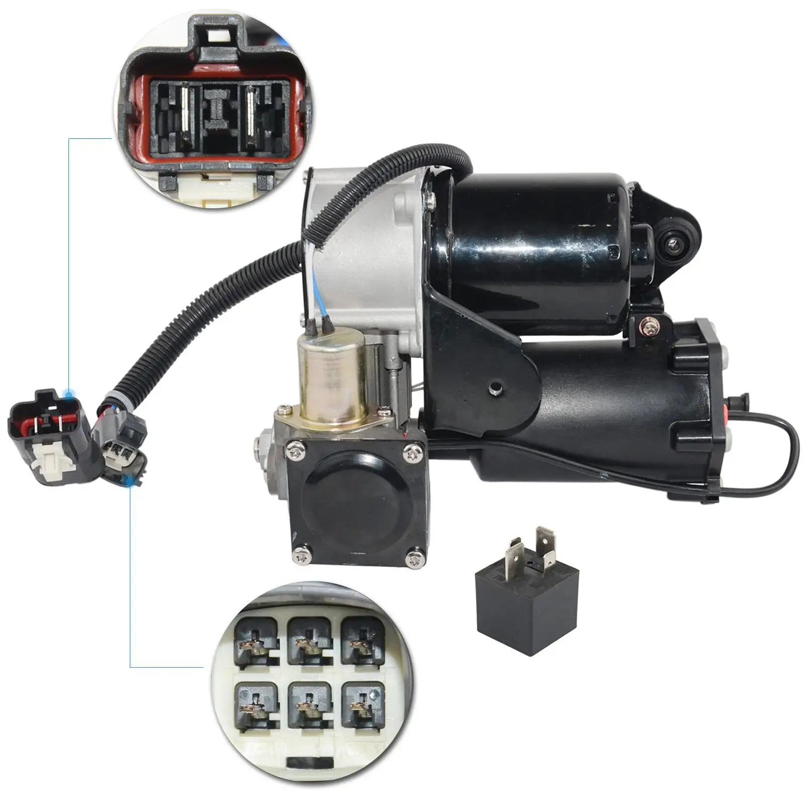 Насос компрессора пневматической подвески AP03 в стиле Hitachi + реле LR023964 для Land Rover