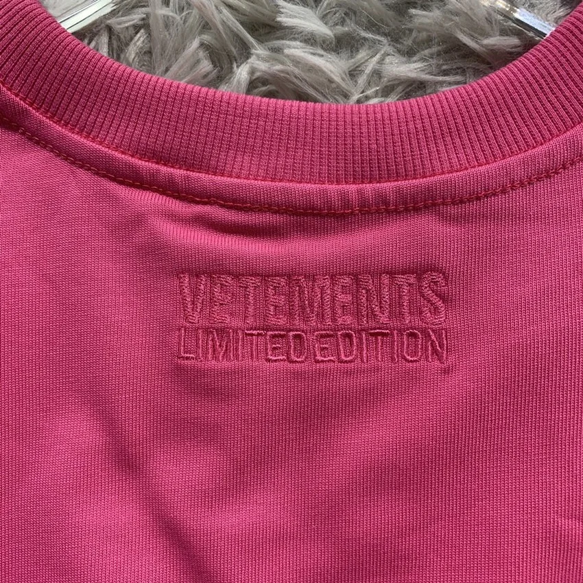 

2021ss VETEMENTS LIMITED EDITION T-shirt Men Women heavy fabric Unisex Oversized Tee Logo Graphic Printed VTM Tops