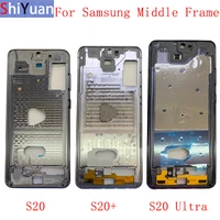 housing middle frame lcd bezel plate panel chassis for samsung s20 s20 s20 ultra phone metal middle frame repair parts