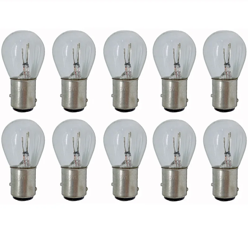 10 шт. 380 BAY15D 1157 21/5W естественный белый Стекло с двойной нитью накала теплые белые