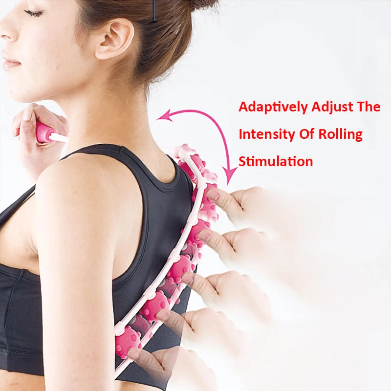 Массажер роликовый ручной для спины и талии устройство расслабления глубоких