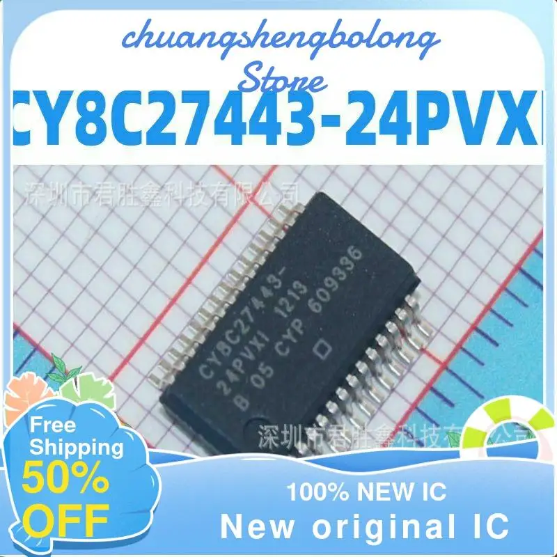 

10-200PCS CY8C27443-24PVXI CY8C27443- SSOP28 новый оригинальный IC