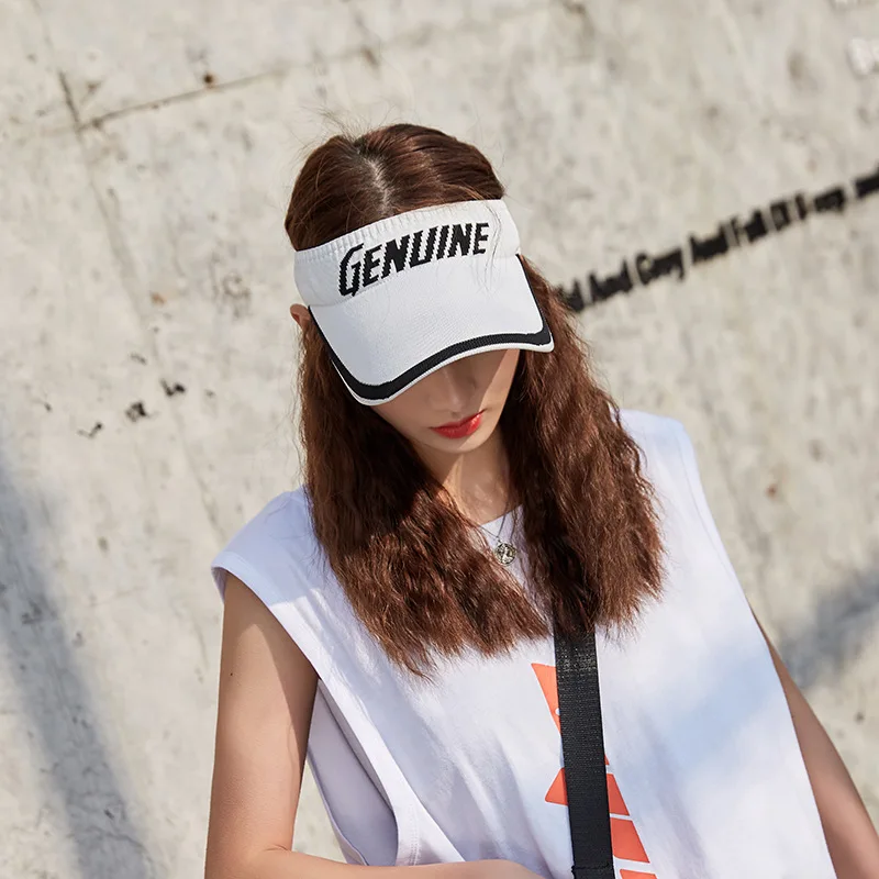 

2021 Fashion Quickly Dry Sun Hats Sports Sunshade For Women Black White Summer Letter Visors Hat Sport Beach Sunscreen Caps