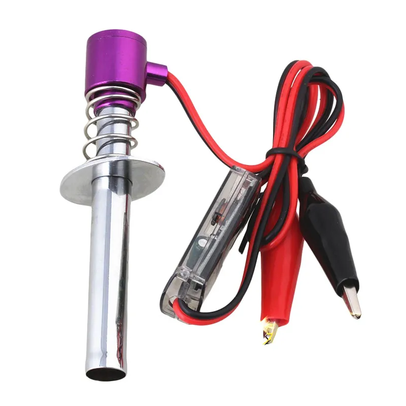

6-12V Upgraded Electronic Glow Plug Igniter With Alligator Clip For RC HSP 1/10 Scale Models Nitro Car Buggy Baja Himoto 80100