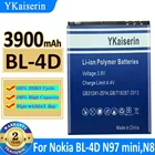 Аккумуляторная батарея ykaisсеребрин, 3900 мАч, телефон BL4D Для Nokia N97 Mini N97Mini,N8,  E5 E7 T7 803 N803 702T, аккумулятор с трековым кодом