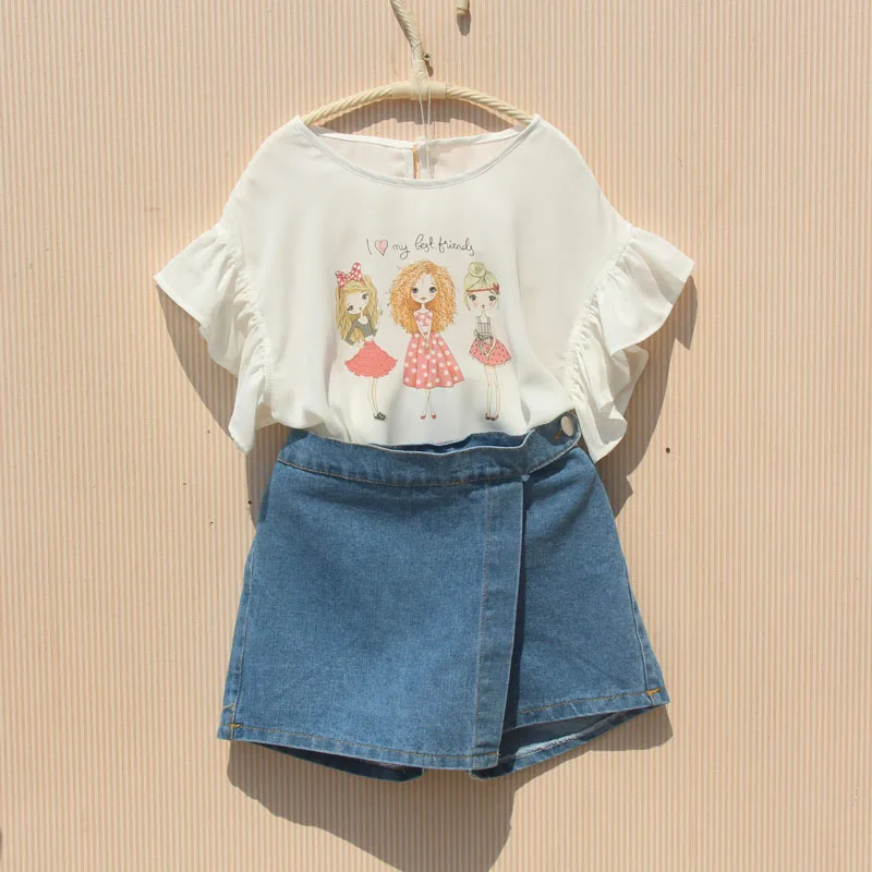 Летние Шорты для девочек 2020 детские джинсовые штаны с эластичным поясом