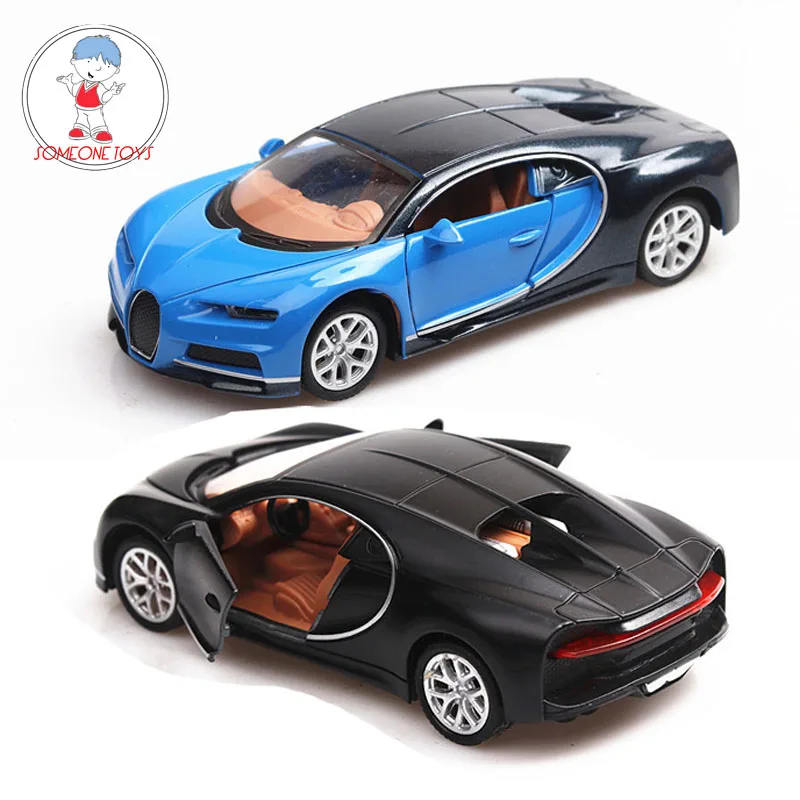 1/36 весы Bugatti Chiron брелок для автомобильных ключей тянуть обратно спортивный