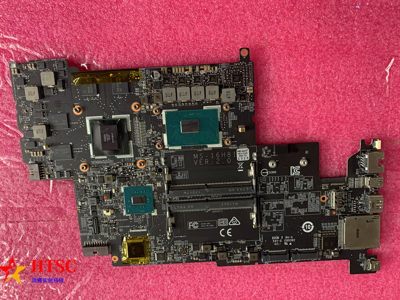 

MS-16H81 VER 2,0 для MSI GS60 SW60 Материнская плата ноутбука с SR32L I7-7920HQ и N17P-Q3-A2 100% TESED OK