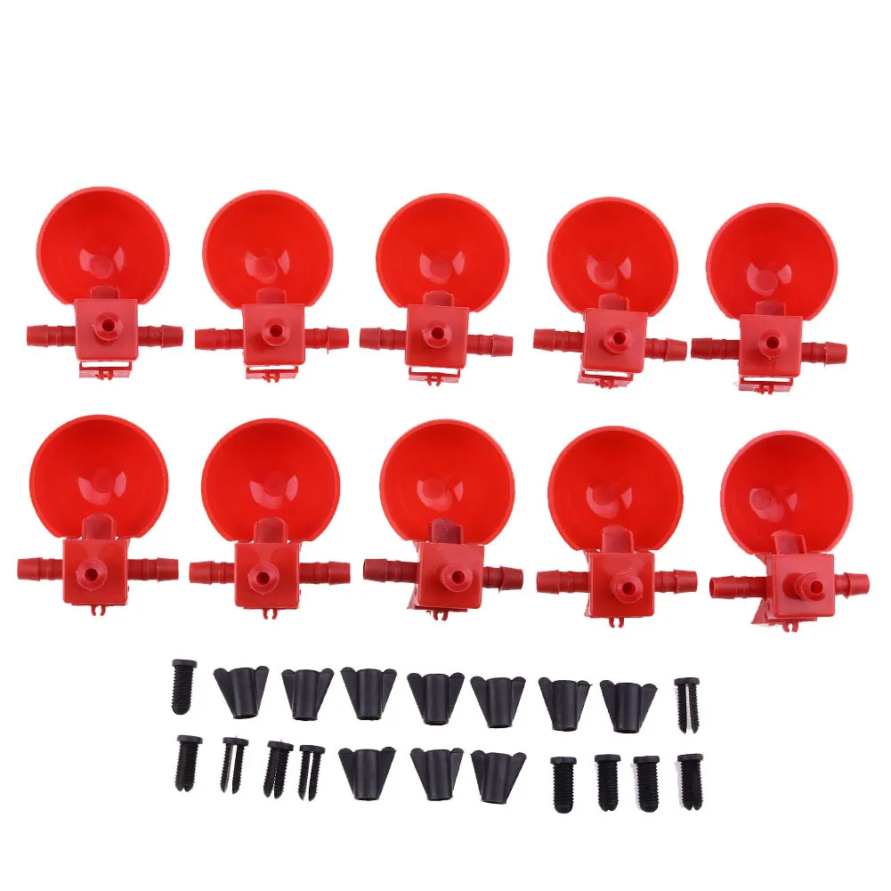 10pcs Set Automatic Bird Poultry Bowl Feed Plastic Water Cups Chicken Fowl Drinker Farm Supplies | Дом и сад