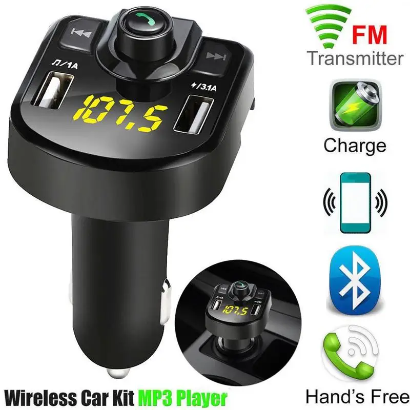 FM-трансмиттер автомобильный с поддержкой Bluetooth 4 0 и двумя Usb-портами | Автомобили
