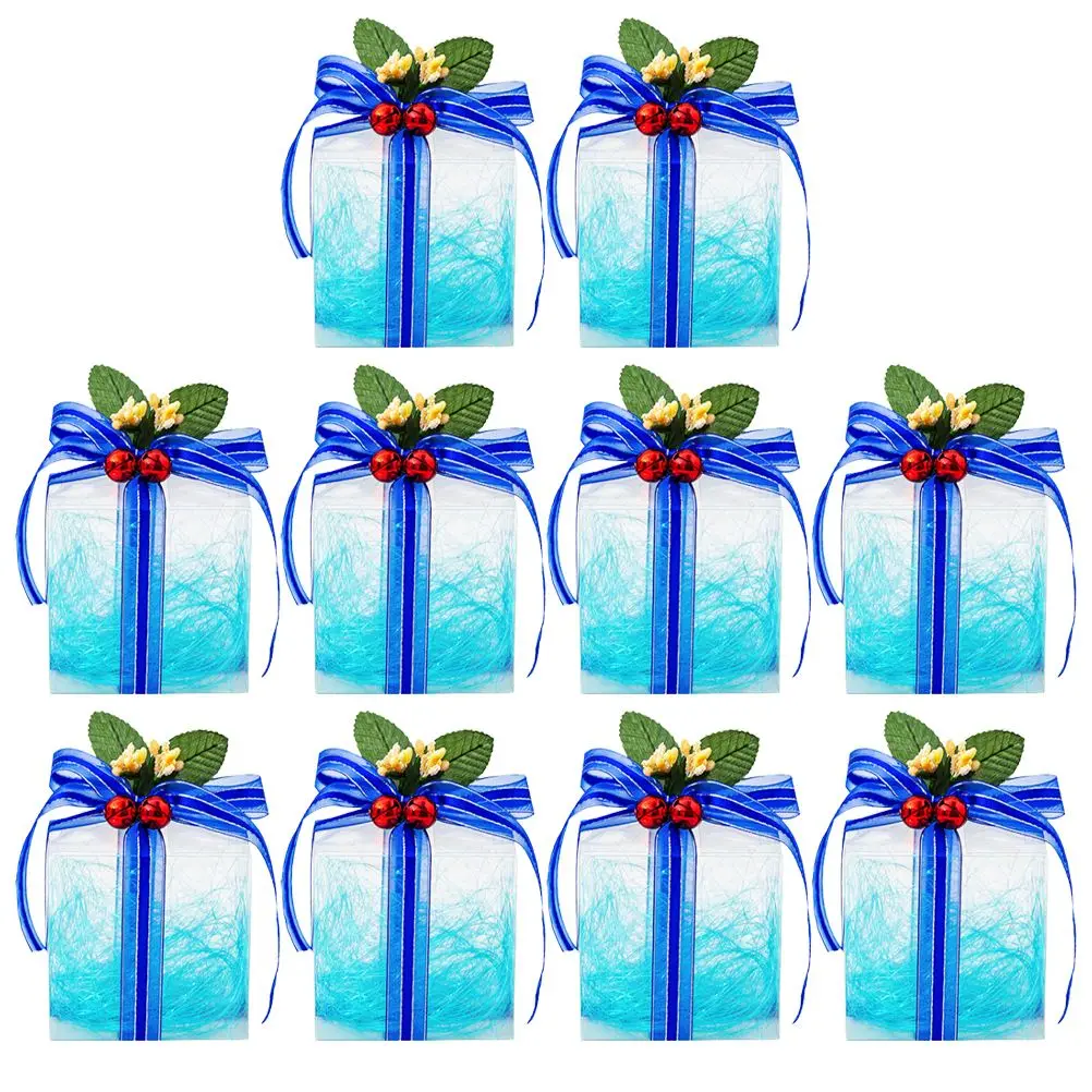 

10 шт. рождественские коробки, легкие портативные практичные Чехлы для упаковки конфет для магазина, вечеринки, дома