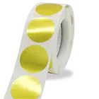 Круглая пустая Золотая наклейка для рукоделия s этикетки для печати 100-500pc, ярлыки с цветным кодом, наклейка сделай сам посылка, наклейка на заказ, канцелярские принадлежности