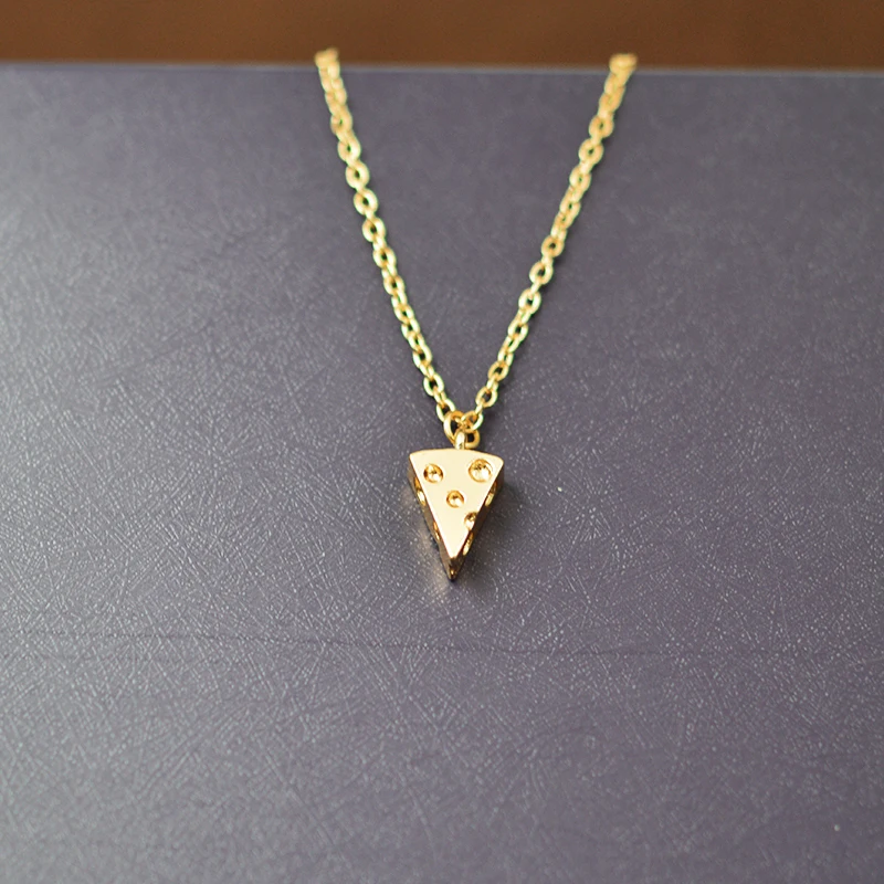 8 шт./компл. 3D маленький золотой тон кулон для пиццы изысканное минималистичное