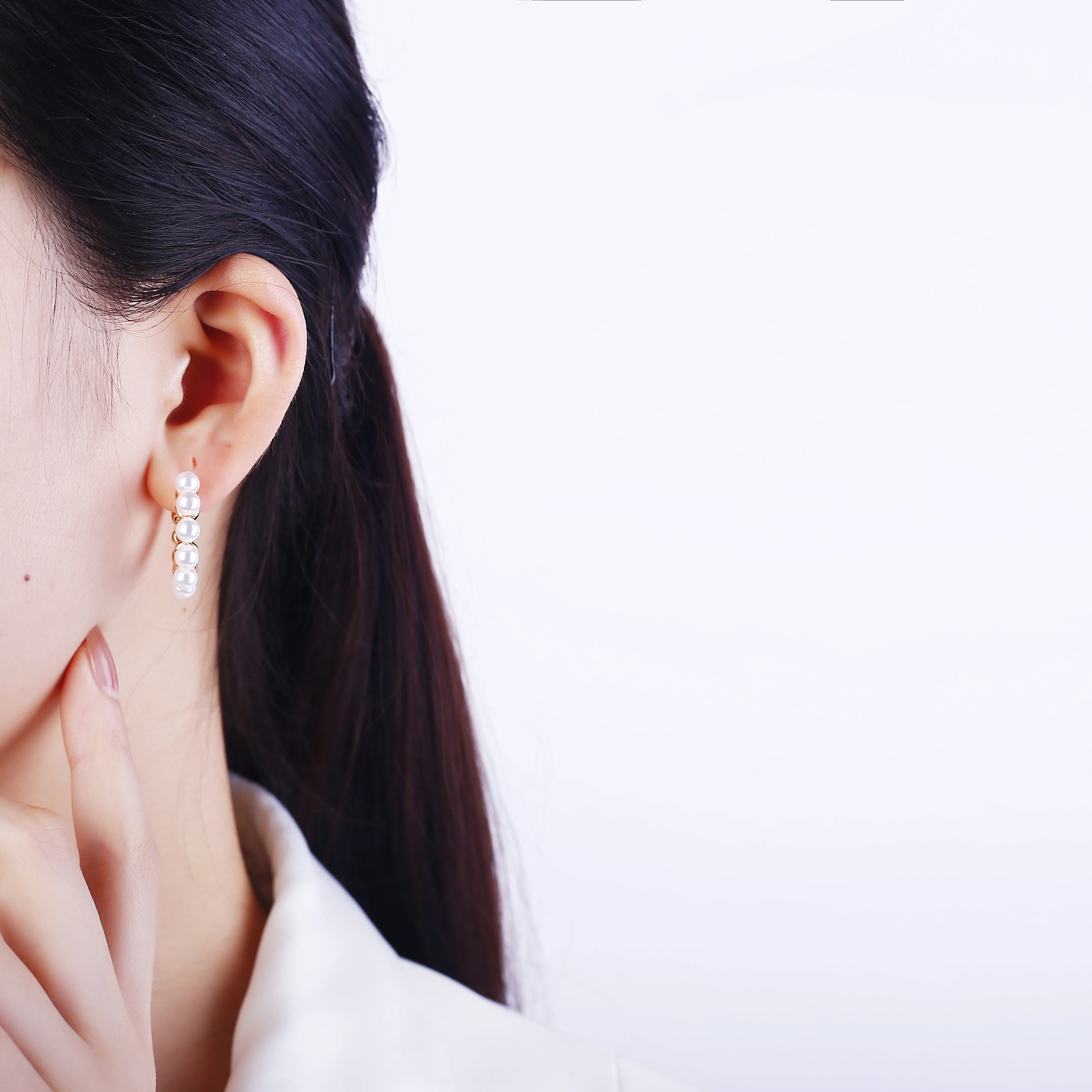 Жемчужные серьги кольца для женщин изящные модные подвески в форме капли