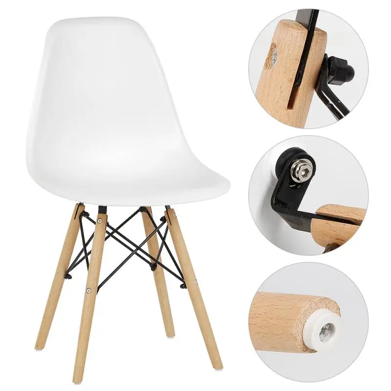 

Набор стульев из 4 предметов, современный обеденный стул, съемный стул из полипропилена, офисный стул, мебель для кухни, спальни, столовой, HWC