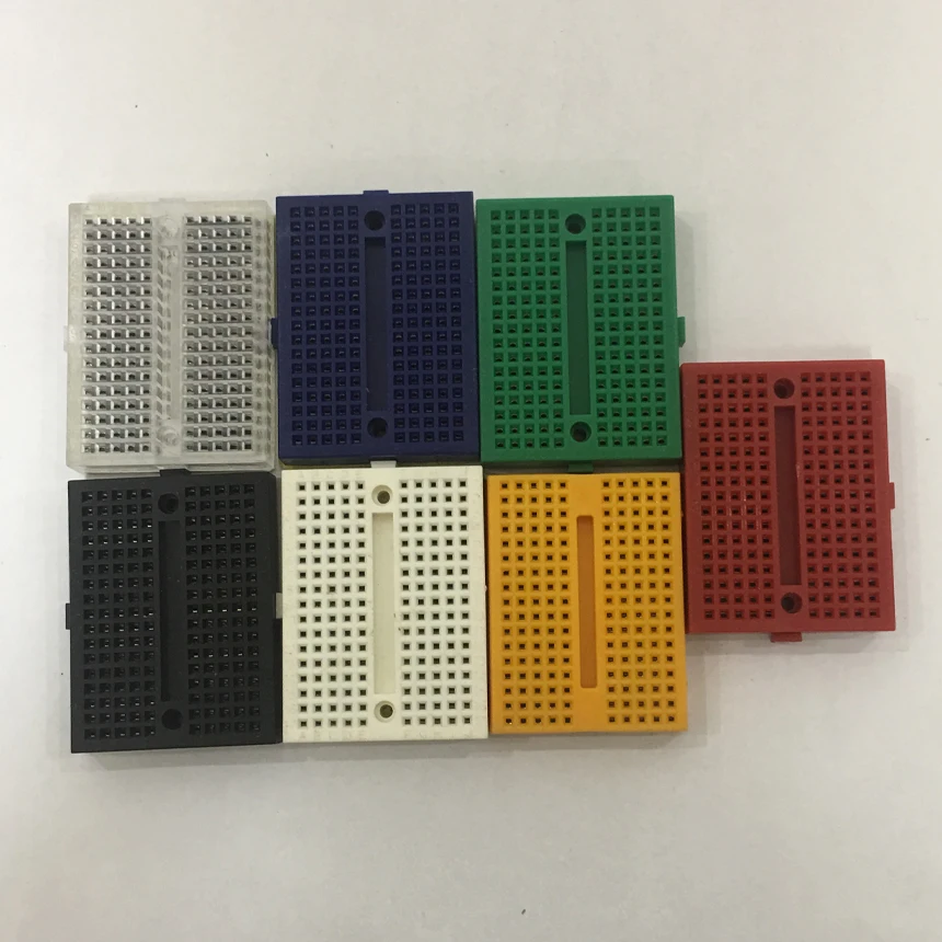 

SYB-170 Yellow Red Green Black Blue White Clear Mini Solderless Prototype Breadboard 170 Tie-points Hole PCB Board Protoboard