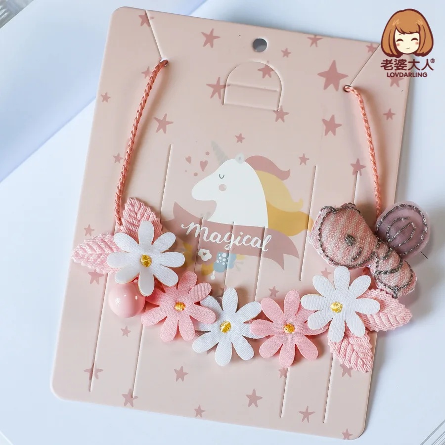 Детское красивое ожерелье чокер с цветами для девочек Милые вечерние