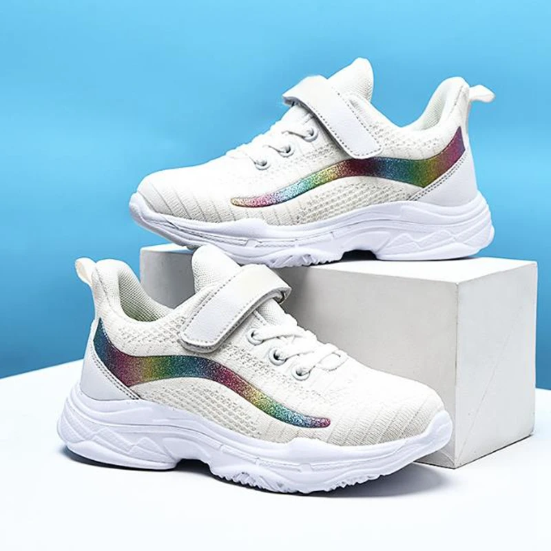 Детская повседневная спортивная обувь осень 2020 на толстой подошве для девочек