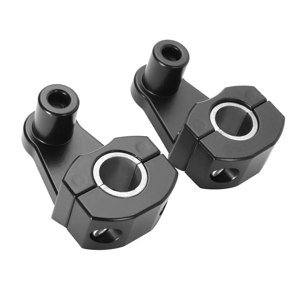 2PCs Universal Motorcycle HandleBar Front Handle Fat Bar Mount Clamps Riser Anodized Finish Mount for 28/22mm Handlebar