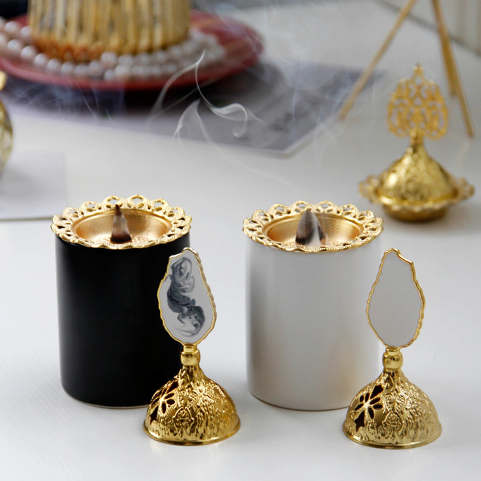 Керамическая курильница в скандинавском стиле для благовоний с ИД покрытием