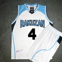 anime kuroko no basket basuke rakuzan school uniform no 4 akashi seijuro basketball jersey sportswear t shirt cosplay costume