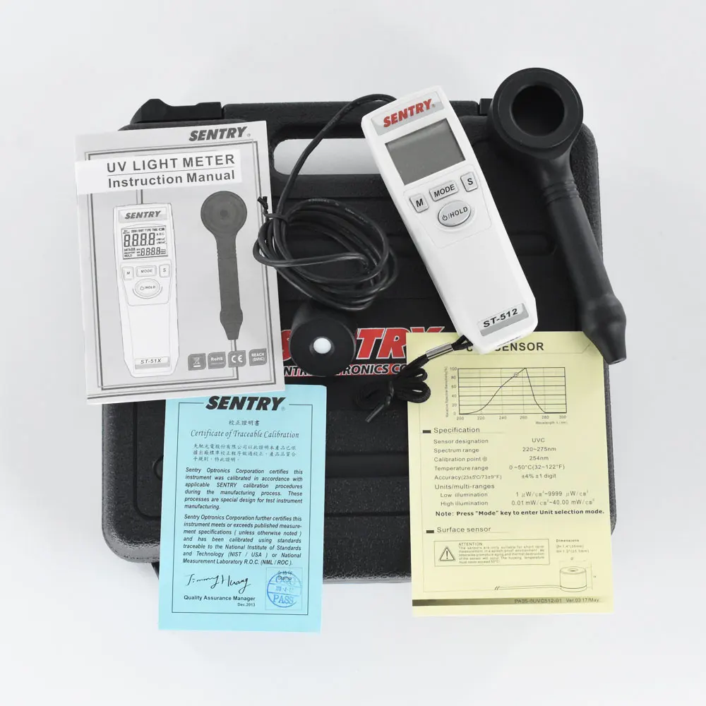

SENTRY ST-512 UVC UltraViolet Meter measure ultraviolet light radiation UV Meters Lux Meter