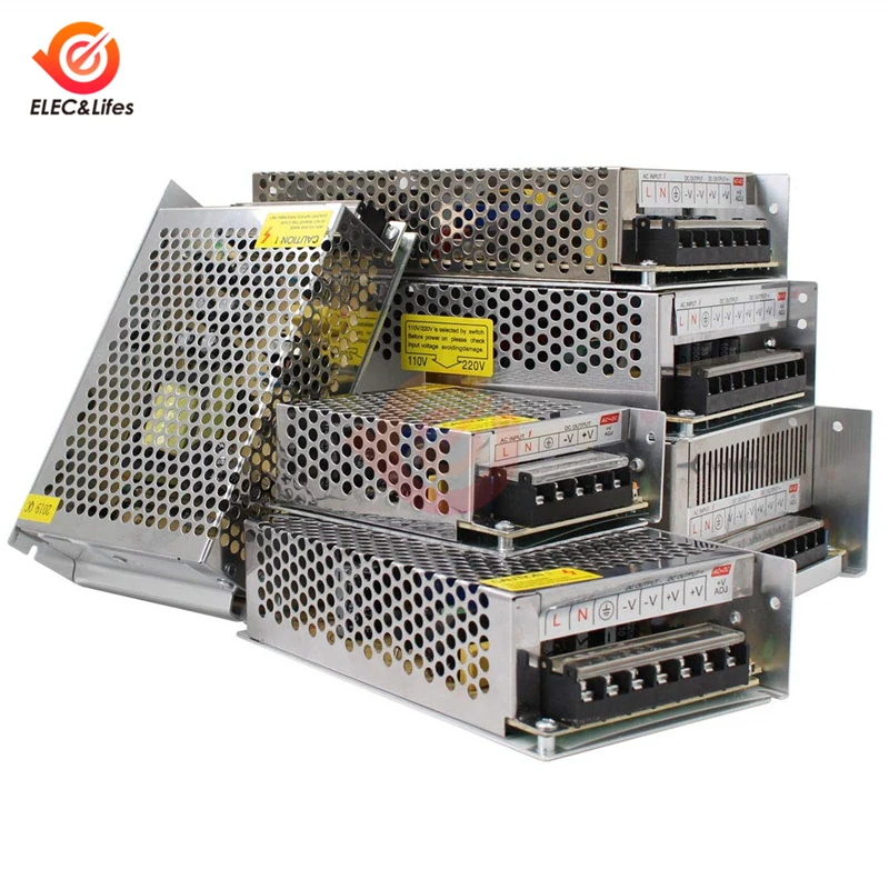 AC 110 V/220 V к DC 5V 20W 25W 50W импульсный трансформатор питания для светодиодной ленты умный дом