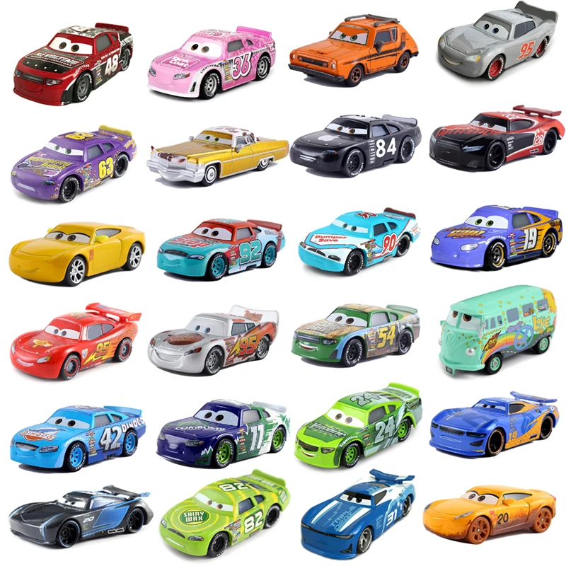 

Disney Pixar Racing 2 Racing 3 Toys Lightning McQueen Jackson 1:55 Alloy Model Car Toy Children's Birthday Gift