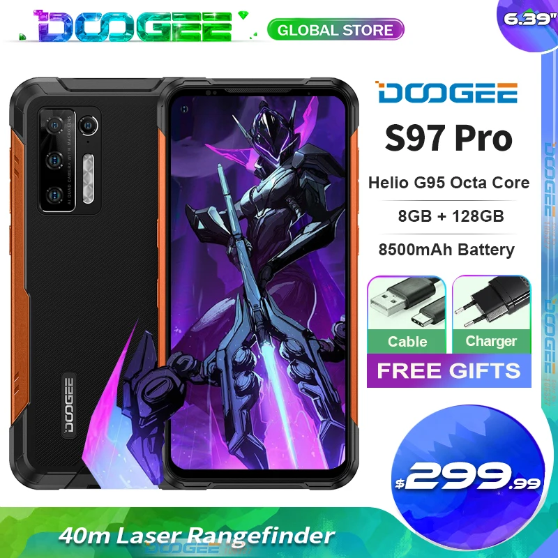 Doogee S97 Pro смартфон 40m лазерный дальномер 6 39 'Ǝ ГБ + 128 Helio G95 8500 мА/ч глобальные