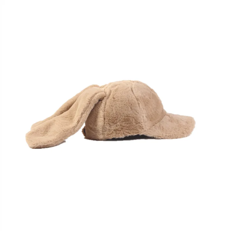 

New Japanese autumn and winter caps Fashion casual wild rabbit ears plush warm baseball caps