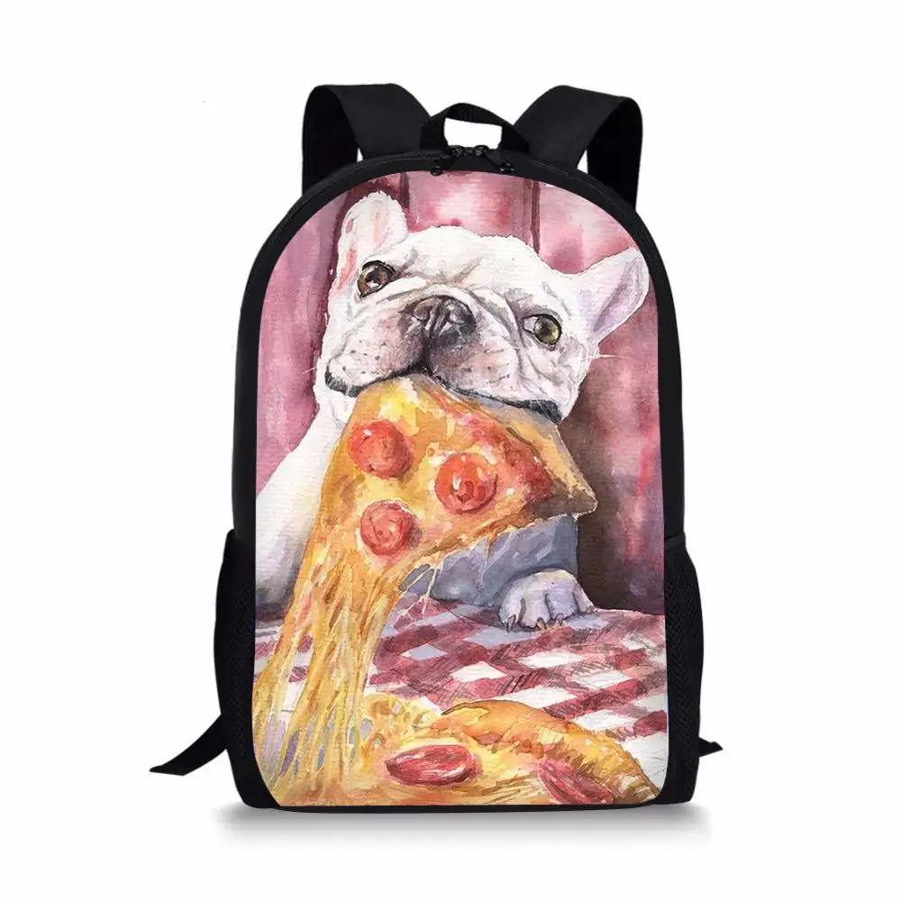 Kids School Bags Cute Teenager Travel Backpack Little Bulldogs print Pattern Primary School Toddler Backpack for Boys