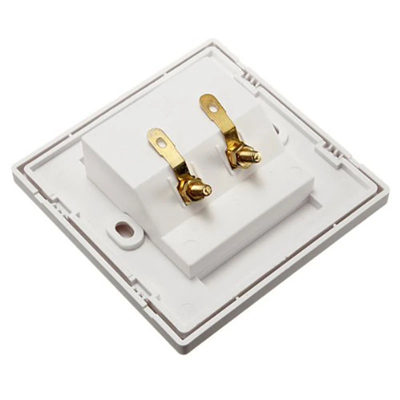 SODIAL(R)Wall Socket Connection Port with 2 Jack Speaker White Promotion | Строительство и ремонт