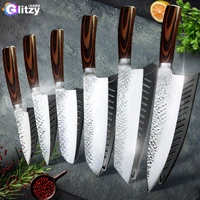 kitchen knife 8 inch professional japanese chef set 7cr17 stainless steel full tang sharp meat cleaver vegetable slicer santoku