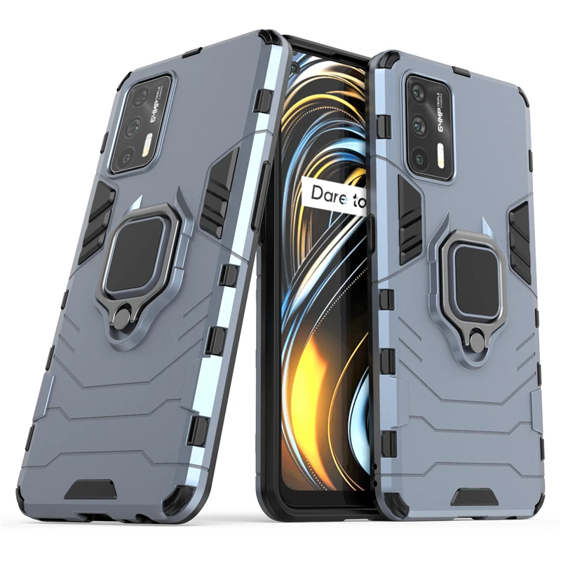 For Cover OPPO Realme GT Case For OPPO Realme GT Neo Capas PC Ring Holder Stand Magnetic Armor Phone Case For Realme GT Fundas
