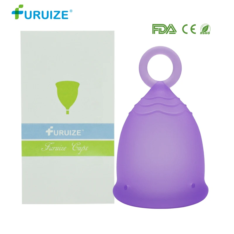 1pcs purple Newest Model Women Cup Medical Grade Silicone Menstrual Cup Feminine Hygiene Copa menstrual Lady Cup Health Care Period Cup Sale - Цвет: 1pcs purple
