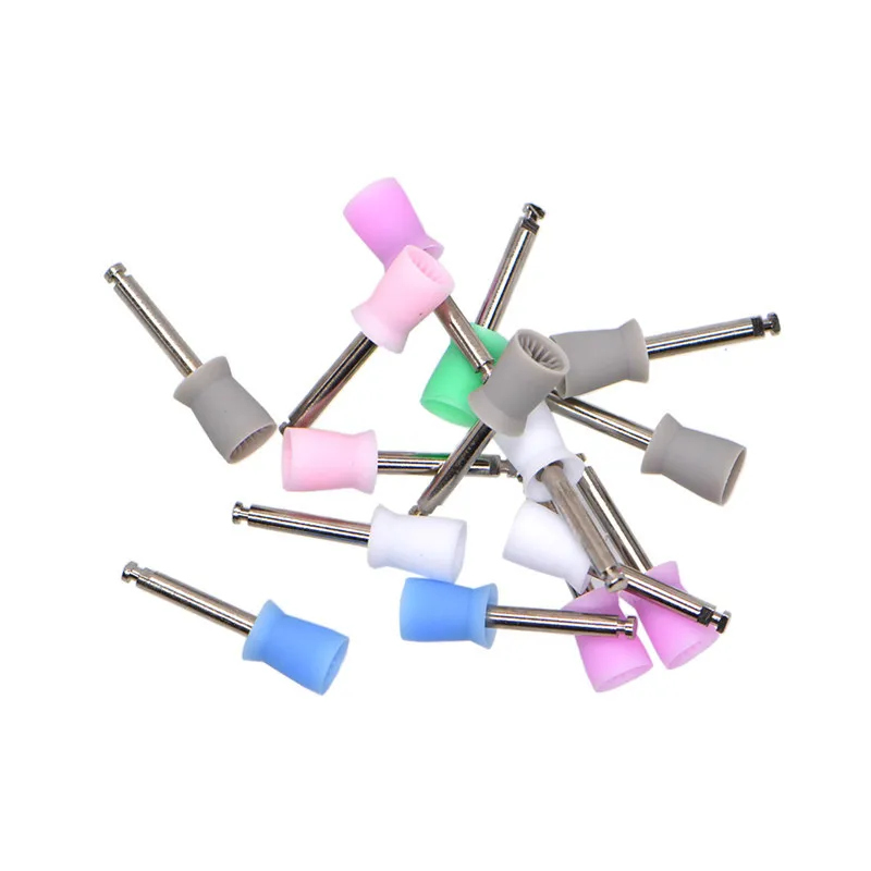 100pcs/box Dental Polishing Cup Latch Type Rubber Tooth Polish Brush Prophy for Low Speed Handpiece Oral hygiene | Красота и здоровье