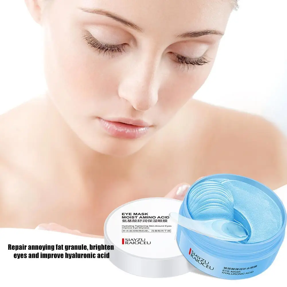 

Патчи для глаз, с гиалуроновой кислотой, гидрогелевые, с синим коллагеном, увлажняющие, Антивозрастные, C M1A0, 60 шт.