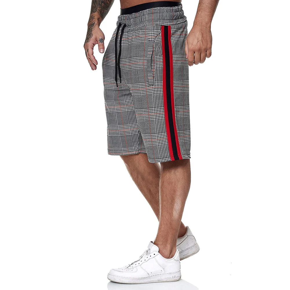 

2020 men will see classic chess summer beach shorts, lateral elastic waistband short pants with men's pockets fashion casual