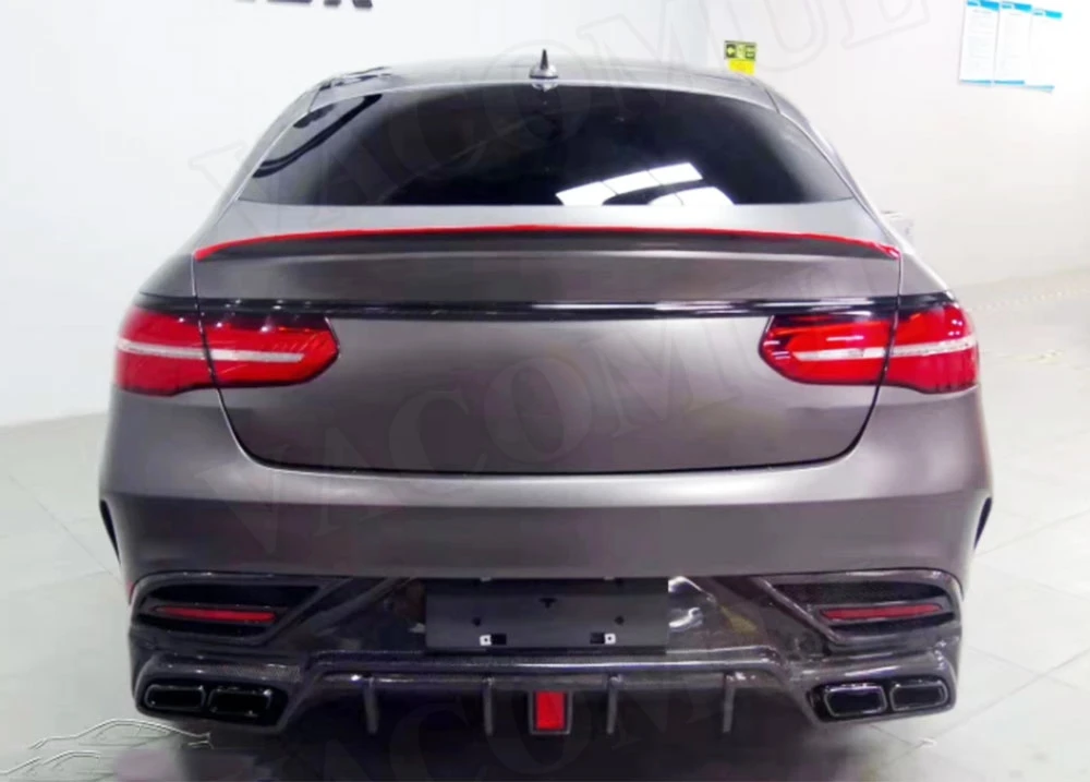 Углеродное волокно задний диффузор для Mercedes Benz GLE Class W292 GLE350 GLE63 AMG Coupe 2016-2019 Углеродное волокно задний диффузор для Mercedes Benz GLE Class W292 GLE350 GLE63 AMG Coupe 2016-2019