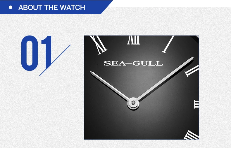 Тонкий светильник seagull, простые часы, деловые часы, мужские автоматические часы с автоматическим заводом, мужские часы 39 мм, механические часы 819.21.6003
