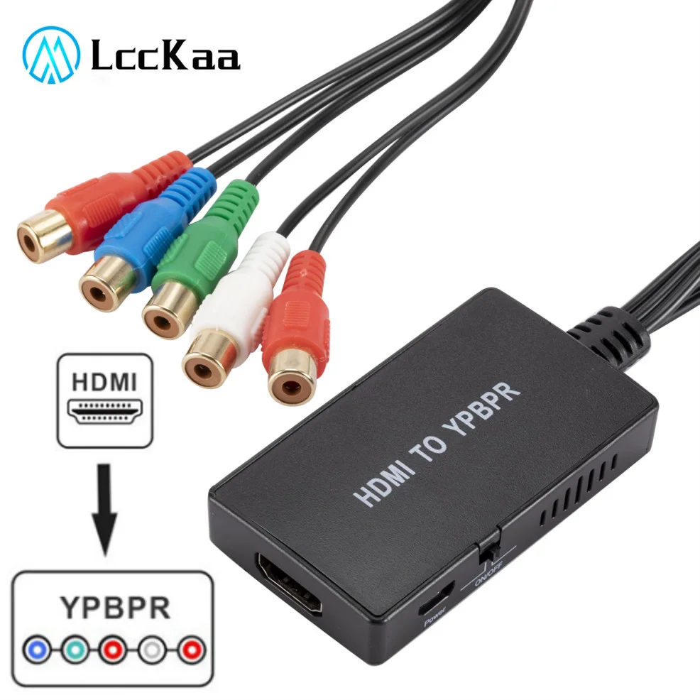 LccKaa 1080P HDMI-совместим со стандартным кабелем для зарядки 5 RCA DVD-плеера HDTV монитора