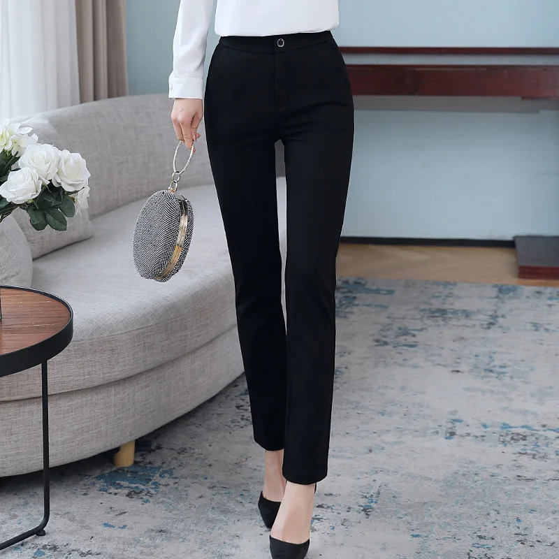Korean Version Of Professional Trousers Women'S Straight Tube New Spring And Autumn Slim And Vertical Formal Nine Point Pants