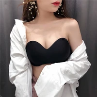 sexy backless invisible bra push up for women lingerie seamless brassiere no sewing bra black strapless bandeau