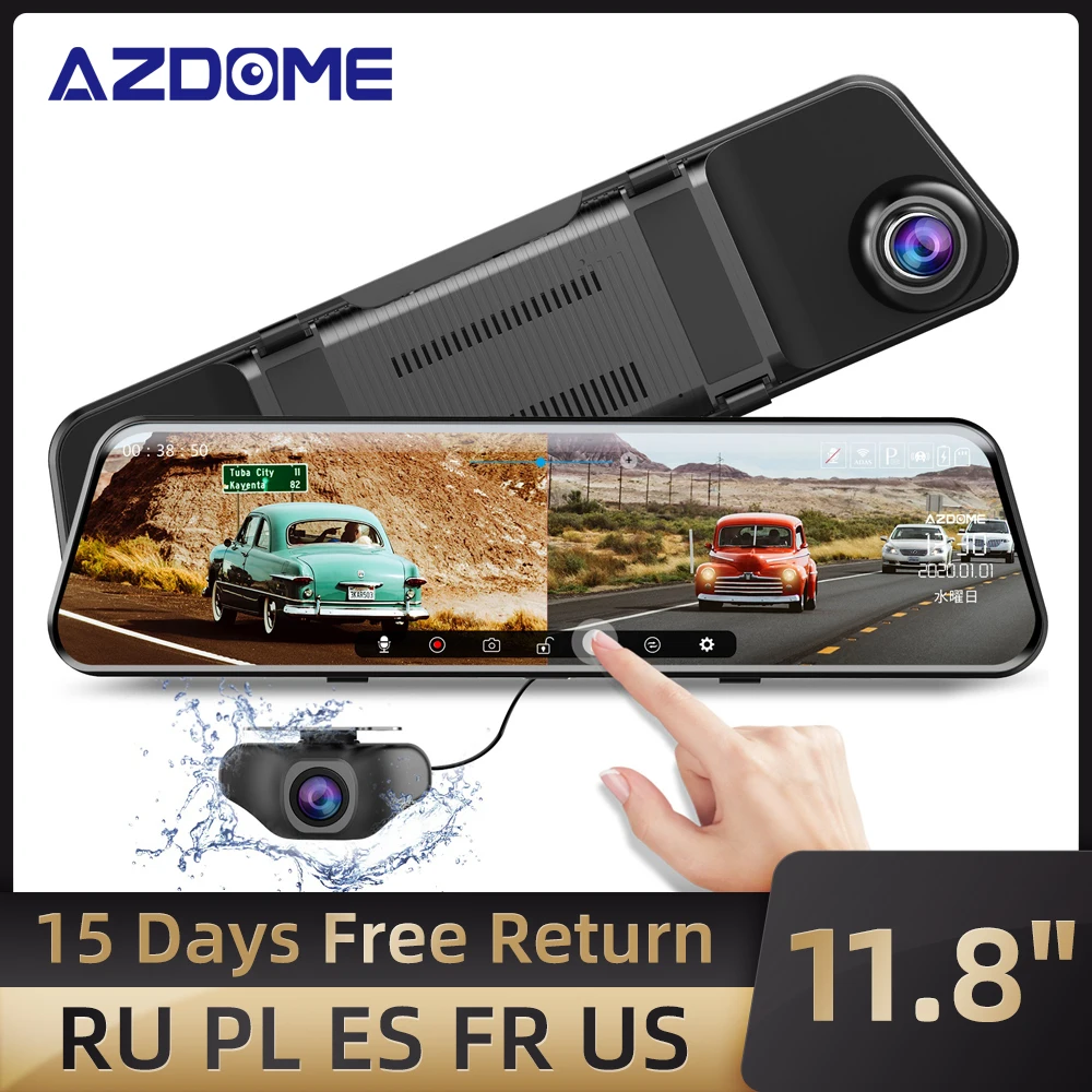 Видеорегистратор AZDOME PG17 11 8 дюйма ночное видение 24 часа|Видеорегистраторы| |