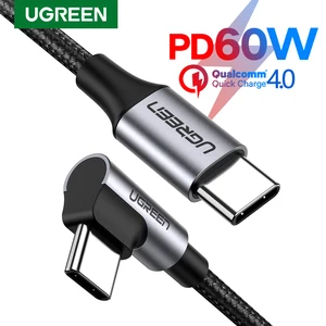 Ugreen Кабель USB типа C - USB C для Samsung S9 S8 Plus PD 60 Вт Быстрая зарядка Быстрая зарядка 4.0 Кабель USB-C для Macbook Pro USB-шнур