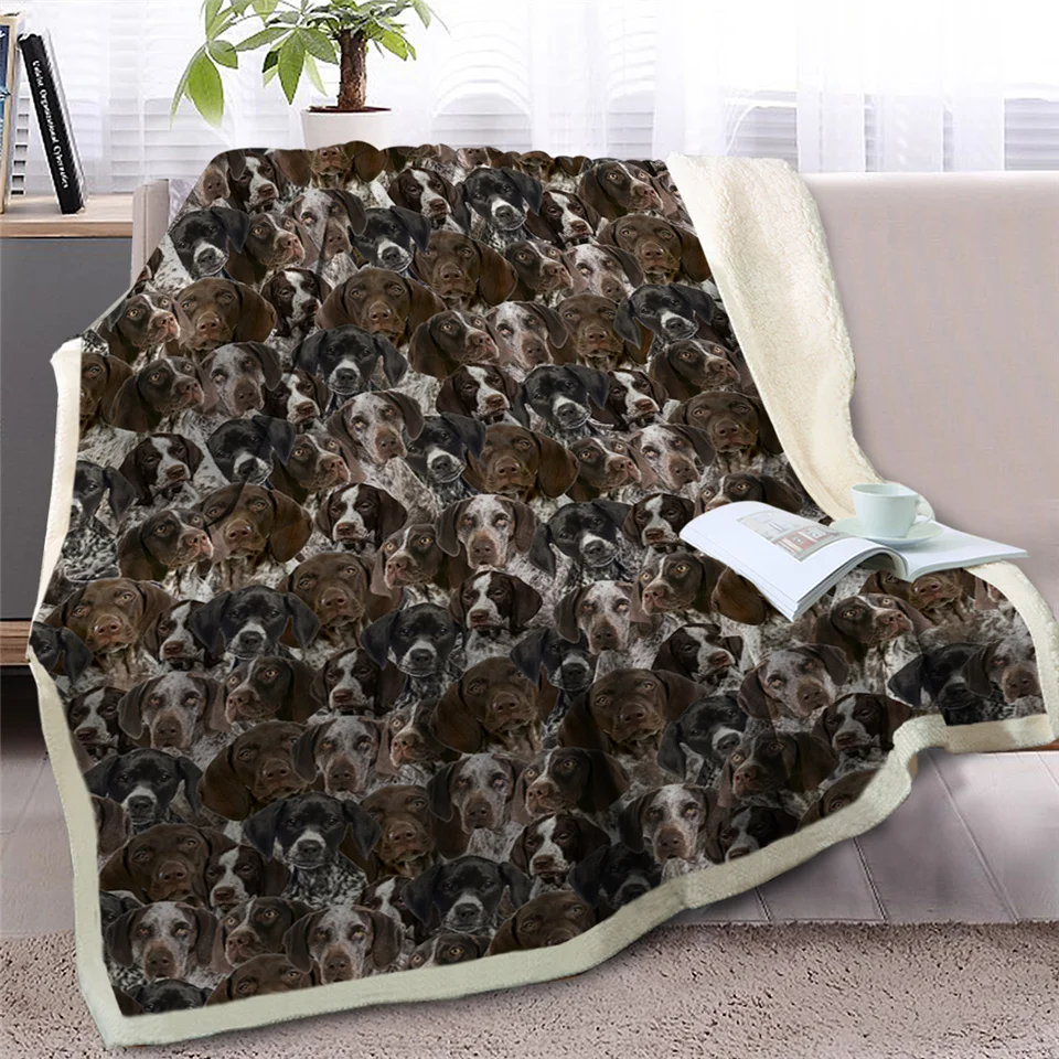 Blesslive Basset Hound пледы одеяло на кровать 3D Собака Животное шерпа Флисовое одеяло Спрингер спаниель покрывала коричневое тонкое одеяло
