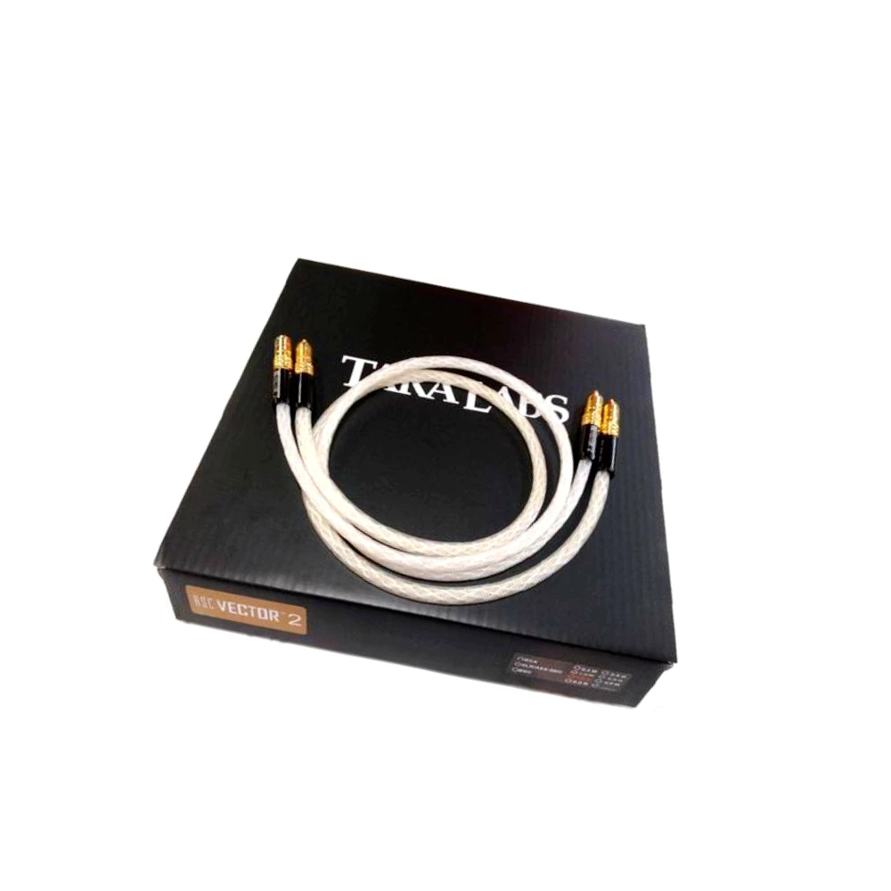 Пара Taralabs RSC Vector-2 RCA Audio 8N silver Interconnect Cable gold rca plug original box Hifi Vinshle | Электроника