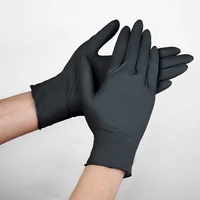 100pcsbox nitrile gloves black safety waterproof allergy free kitchen mechanic laboratory work oil resistant syntheticnitrile