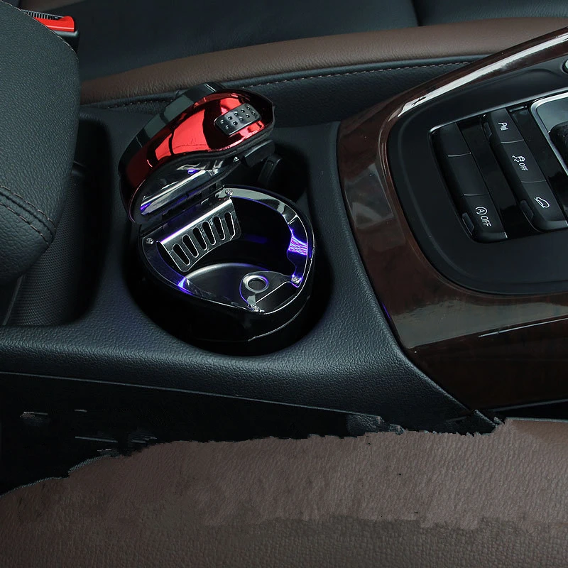 Hot Automobile Car Ashtray Smoking Lighter Trash Can Cigar Cigarette Multifunction Electronic with LED Light | Автомобили и